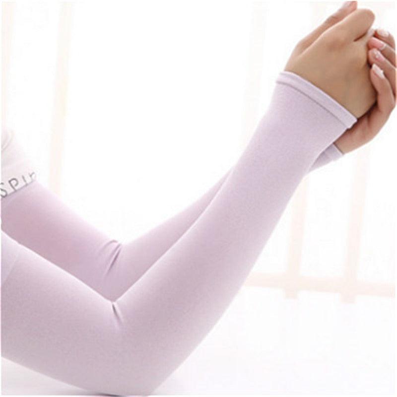 Unisex One Size Compression Cooling Sleeves UV Sun Protection Cooling Arm Sleeves With Thumb Hole Compression Sports Tattoo Cover Up Sleeve For Sports Long Arm Cover Anti-Slip Warmers Outdoor Sports Sunblock Cover