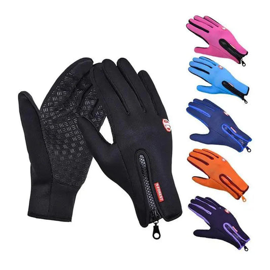Unisex Stylish Colored Outdoor Waterproof And Windproof Gloves Sports Breathable Non Slip Touch Screen Gloves For Men And Women