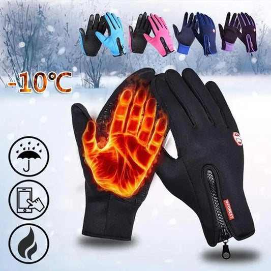 Unisex Touchscreen Winter Thermal Warm Outdoor Gloves Sports Full Finger Fashion Colored Gloves For Men And Women