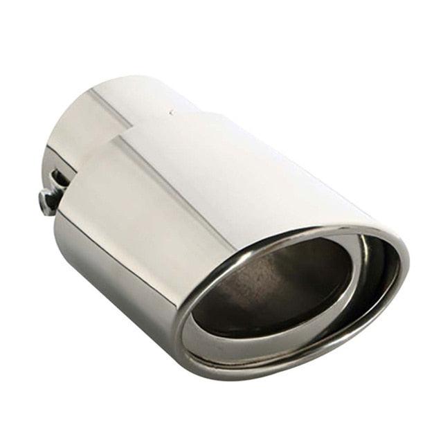 Universal Car Muffler Tip Round Stainless Steel Pipe Chrome Tail Muffler Tip Pipe Silver Exhaust Tail Pipe Diameter Stainless Steel Chrome Effect Car Muffler Tips Car Accessories Muffler Universal Stainless Steel For Cars