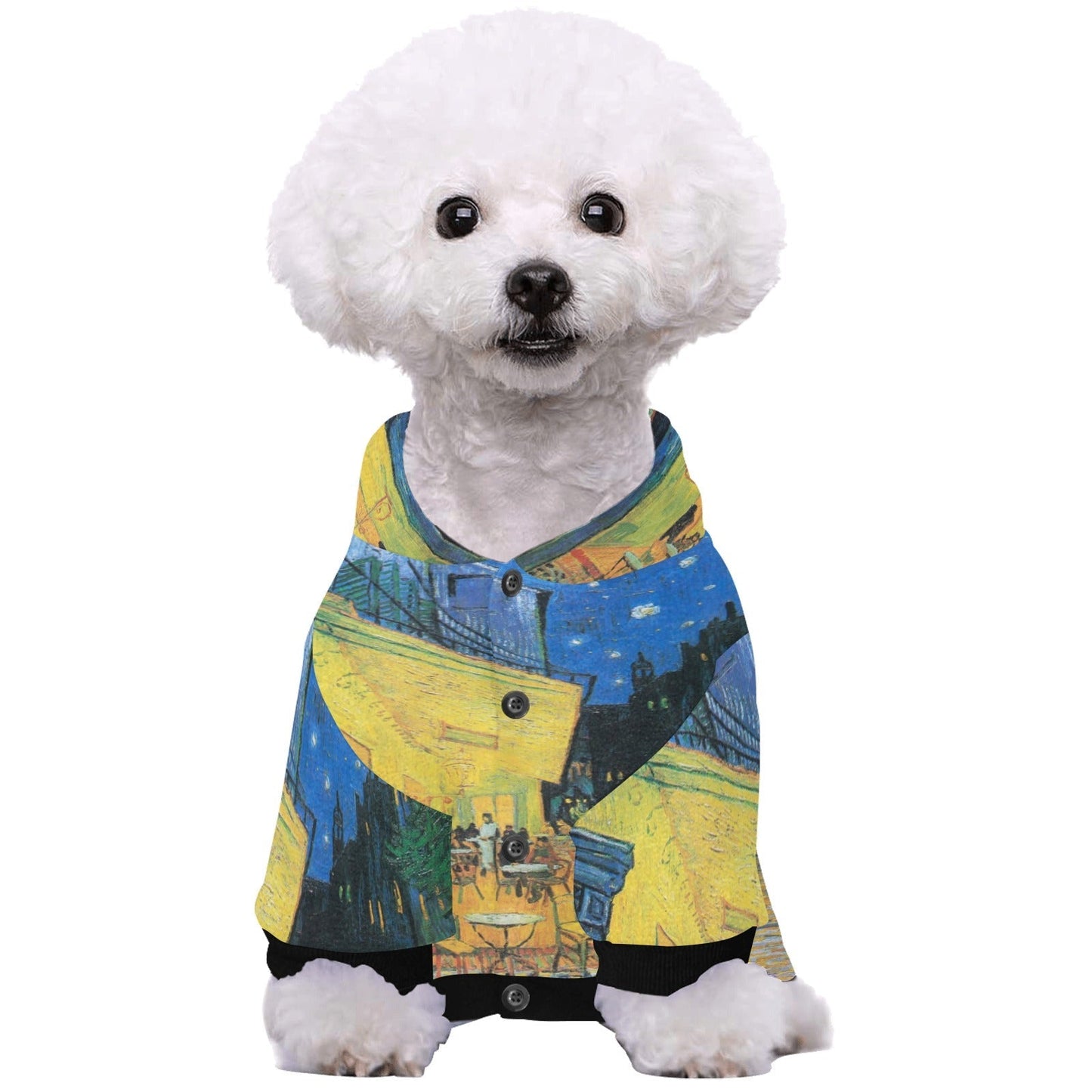 Van Gogh Cafe Terrace At Night Button Hoodie