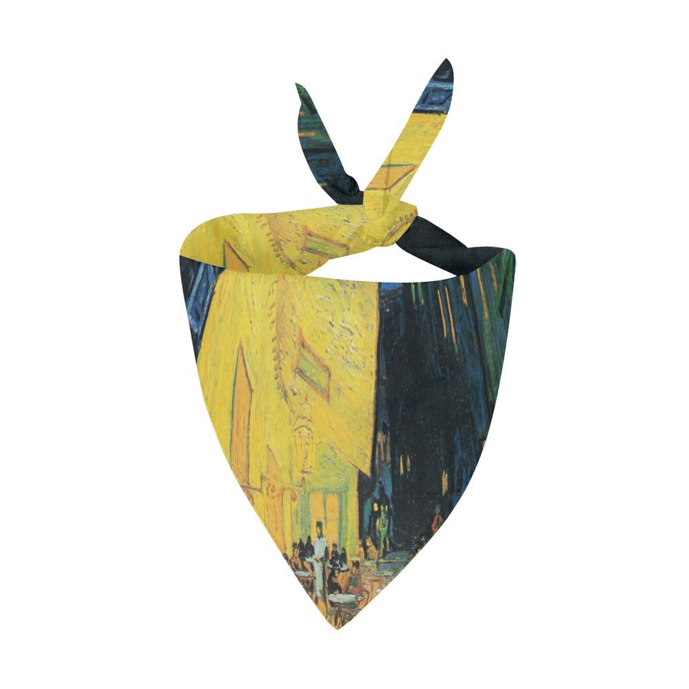Van Gogh Cafe Terrace At Night Double-Sided Pet Bandana