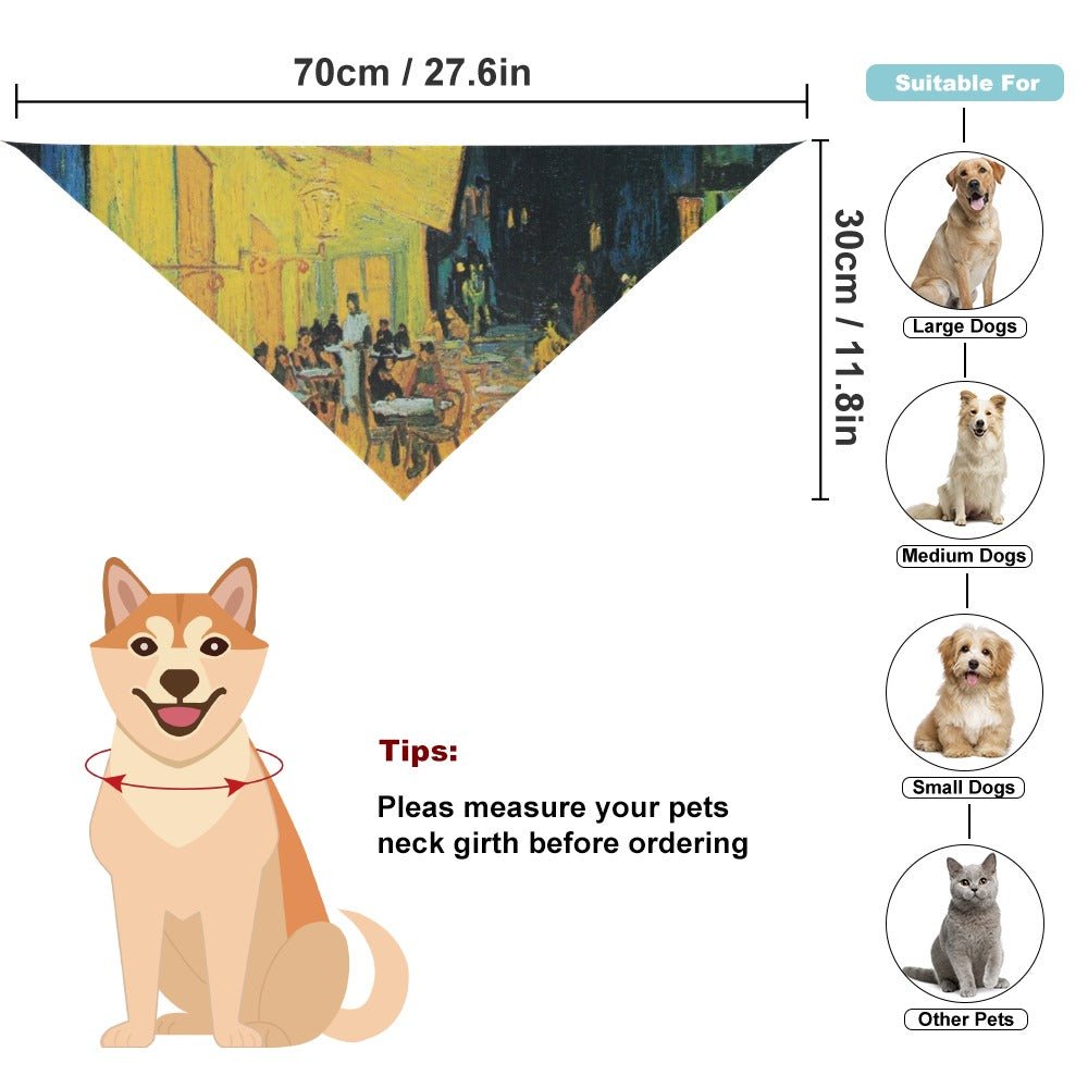 Van Gogh Cafe Terrace At Night Pet Scarf
