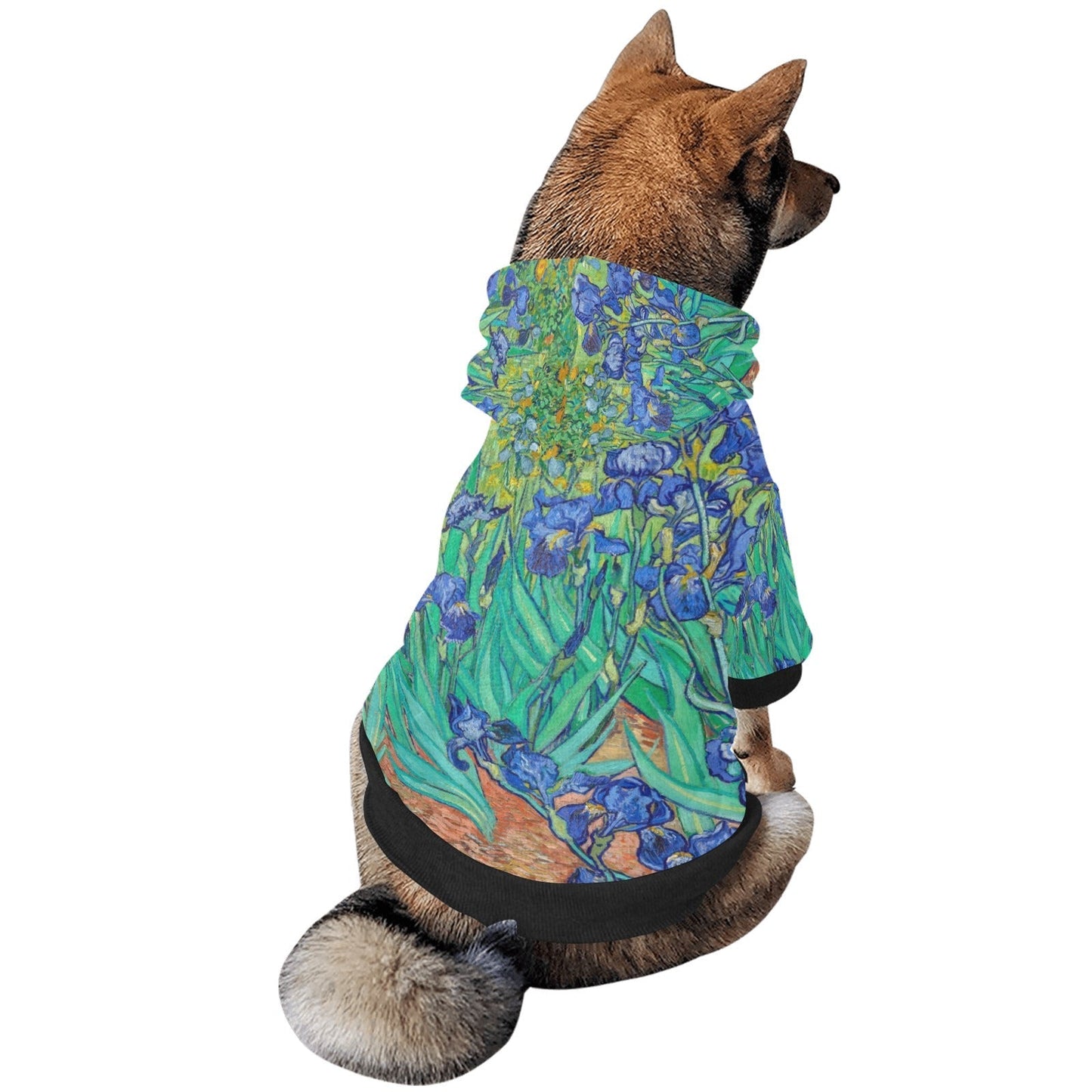 Van Gogh Irises Button Hoodie