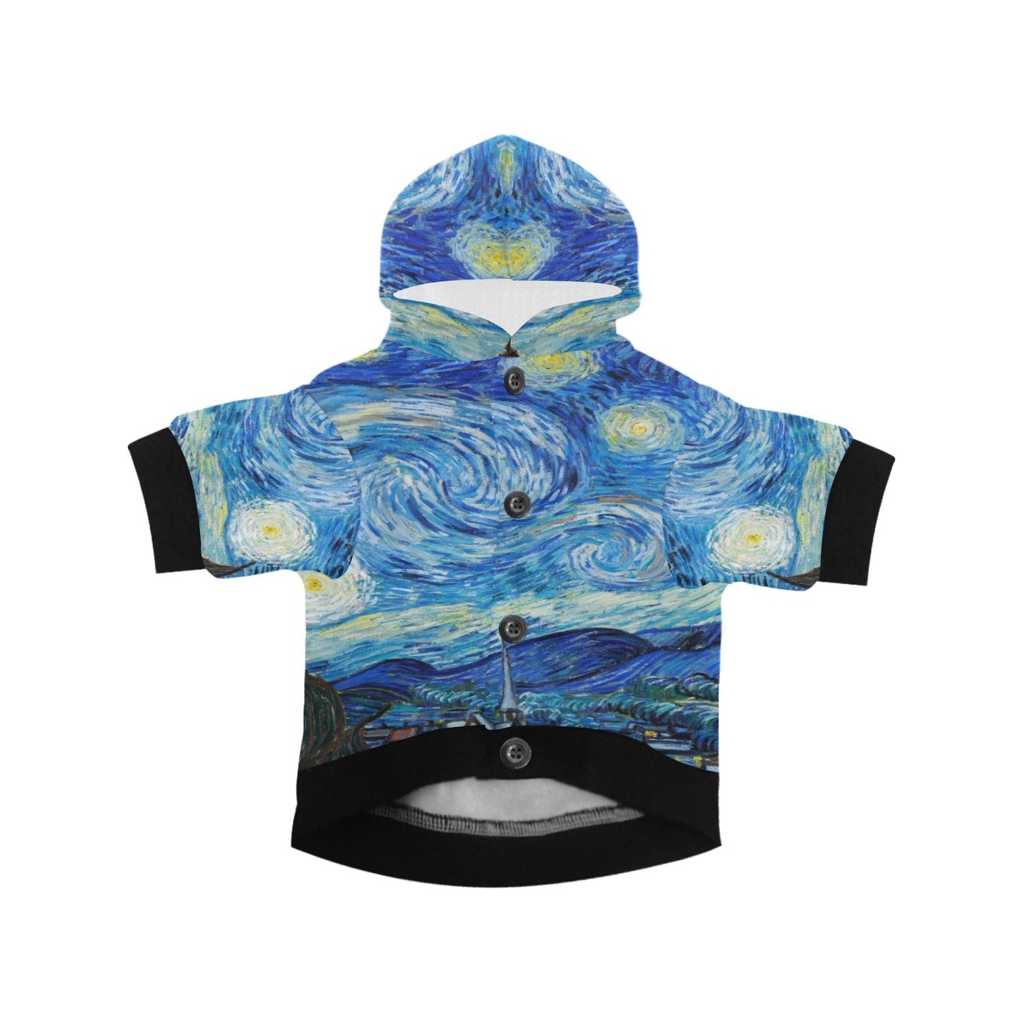 Van Gogh Starry Night Button Hoodie