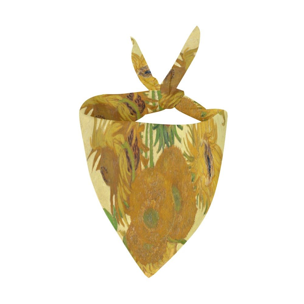 Van Gogh Sunflowers Double-Sided Pet Bandana