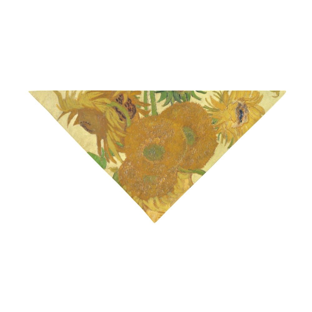 Van Gogh Sunflowers Double-Sided Pet Bandana
