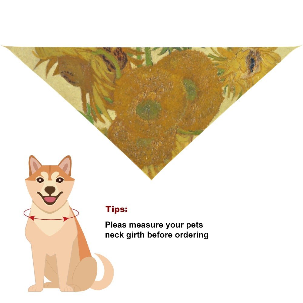 Van Gogh Sunflowers Pet Scarf