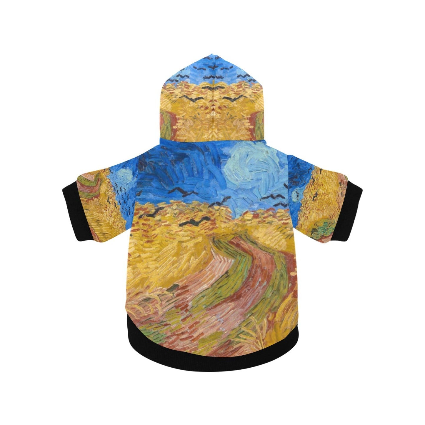 Van Gogh Wheatfield with Crows Button Hoodie