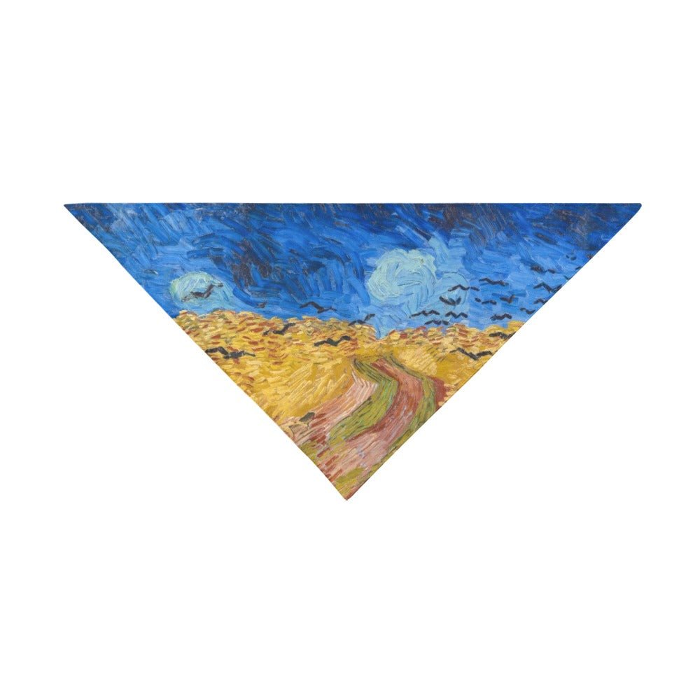Van Gogh Wheatfield with Crows Double-Sided Pet Bandana