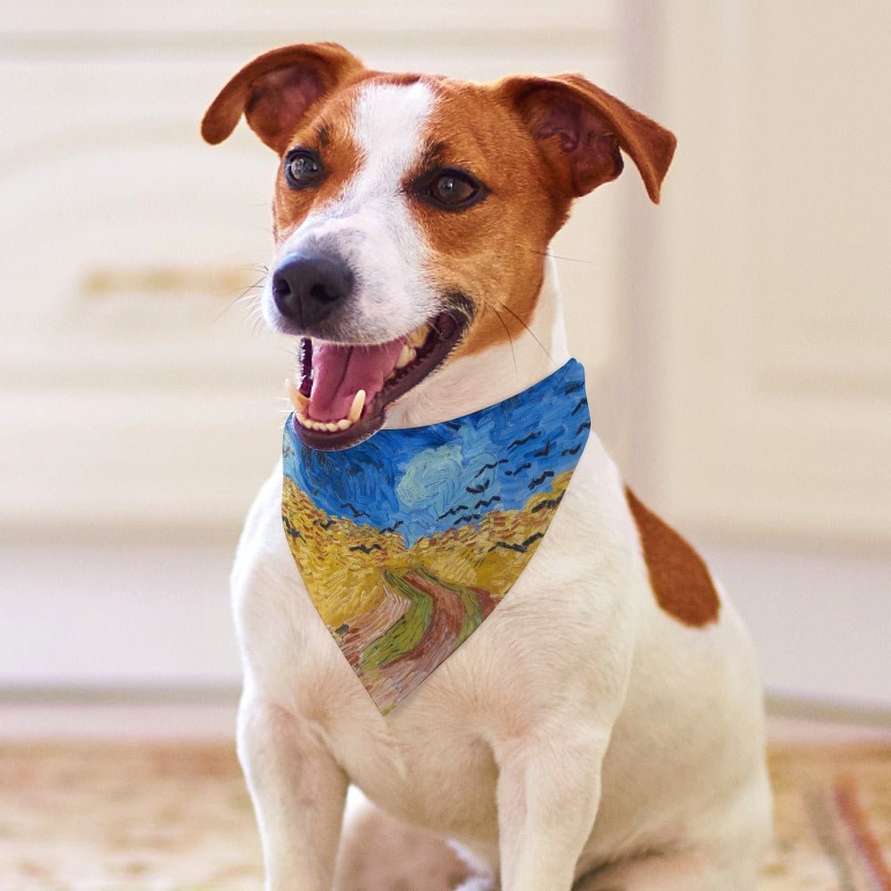 Van Gogh Wheatfield with Crows Pet Scarf