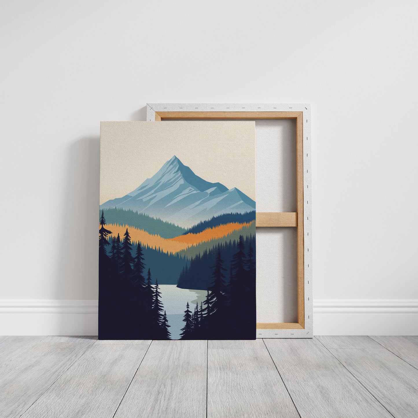 Serene Peaks - Modern Mountain Landscape Print