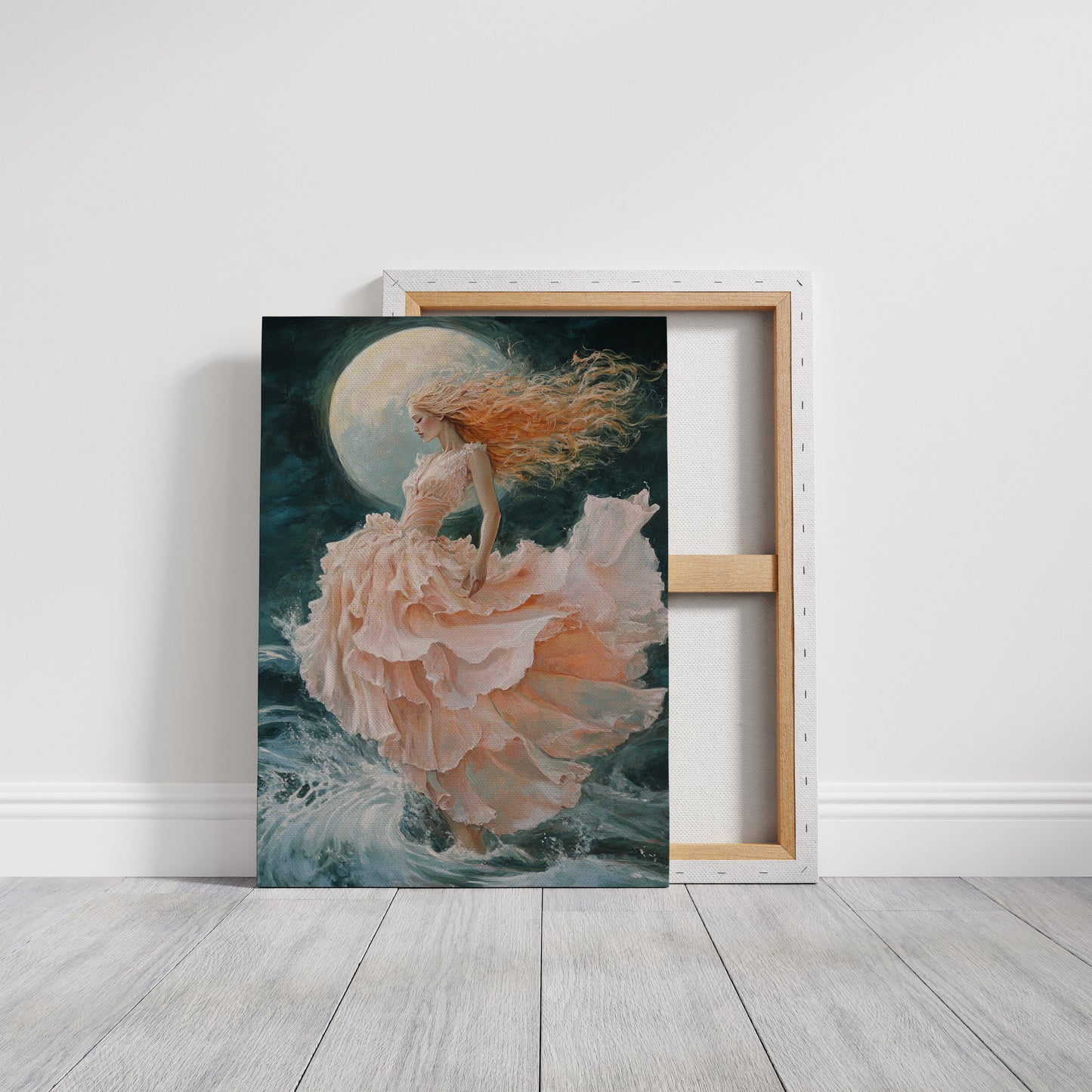 Vagues séraphiques éclairées par la lune