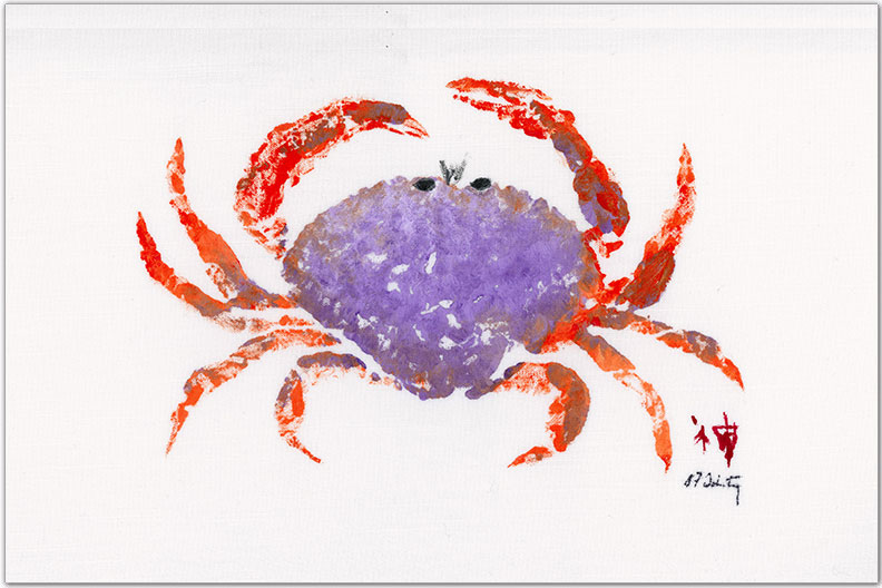 Vermillion Dungeness Crab Placemat | Ocean-Inspired