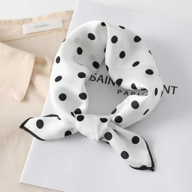 Versatile Square Silk Scarf For Women Fashionable Printed Small Neck Scarfs Office Lady Hair Band Foulard Hand For Female Bandana Shawl