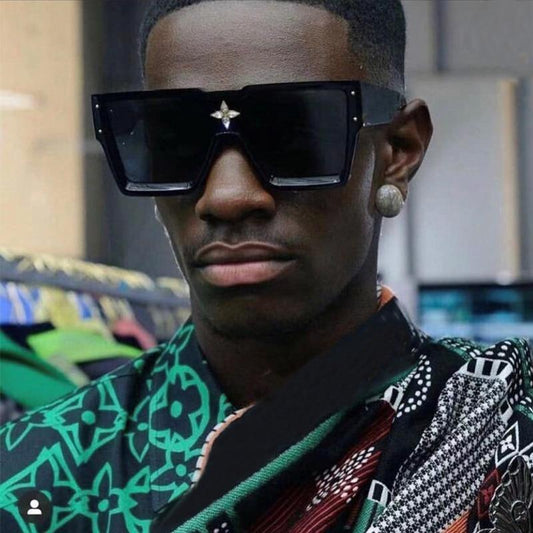 Vintage Oversized Colorful Frame Square Shape Luxury Design Sunglasses For Men Design Sunglasses For Women Oversized Square Sunglasses for Women Men