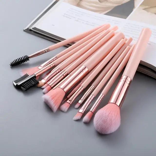 Vintage Style 5/10/15Pcs Makeup Brushes Set Powder Eye Shadow Foundation Blush Blending Make Up Brush Beauty Cosmetic Kit Tools
