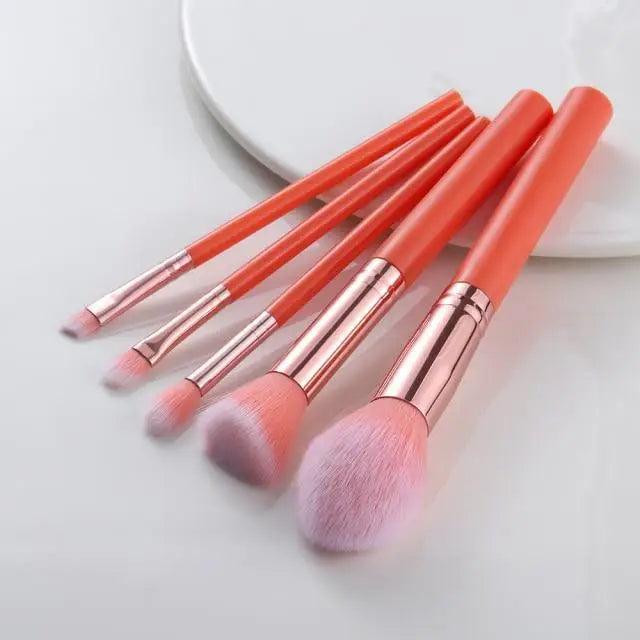 Vintage Style 5/10/15Pcs Makeup Brushes Set Powder Eye Shadow Foundation Blush Blending Make Up Brush Beauty Cosmetic Kit Tools