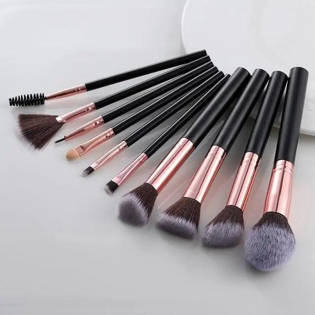 Vintage Style 5/10/15Pcs Makeup Brushes Set Powder Eye Shadow Foundation Blush Blending Make Up Brush Beauty Cosmetic Kit Tools