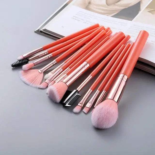 Vintage Style 5/10/15Pcs Makeup Brushes Set Powder Eye Shadow Foundation Blush Blending Make Up Brush Beauty Cosmetic Kit Tools