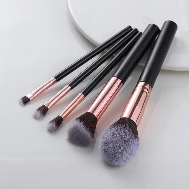 Vintage Style 5/10/15Pcs Makeup Brushes Set Powder Eye Shadow Foundation Blush Blending Make Up Brush Beauty Cosmetic Kit Tools
