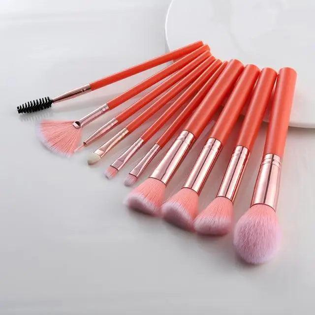 Vintage Style 5/10/15Pcs Makeup Brushes Set Powder Eye Shadow Foundation Blush Blending Make Up Brush Beauty Cosmetic Kit Tools