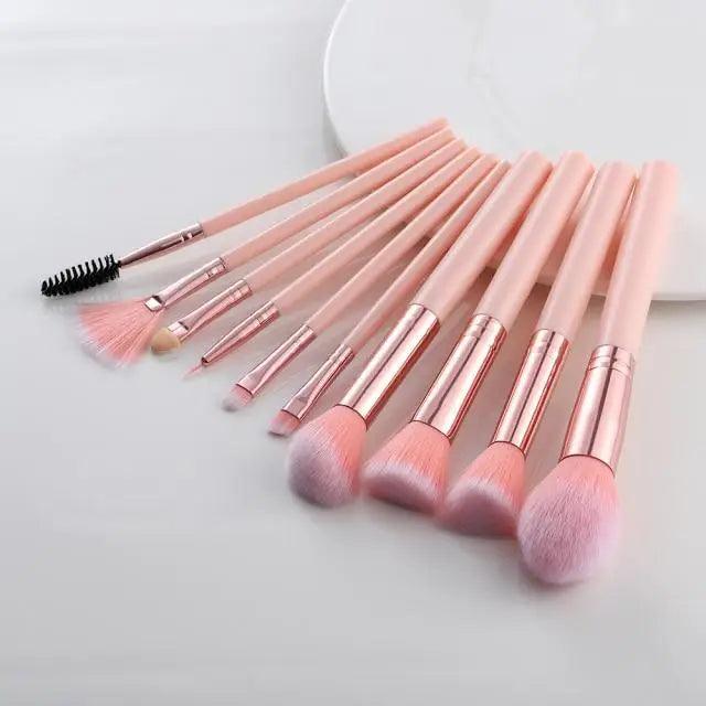 Vintage Style 5/10/15Pcs Makeup Brushes Set Powder Eye Shadow Foundation Blush Blending Make Up Brush Beauty Cosmetic Kit Tools