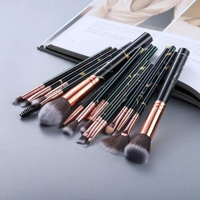 Vintage Style 5/10/15Pcs Makeup Brushes Set Powder Eye Shadow Foundation Blush Blending Make Up Brush Beauty Cosmetic Kit Tools