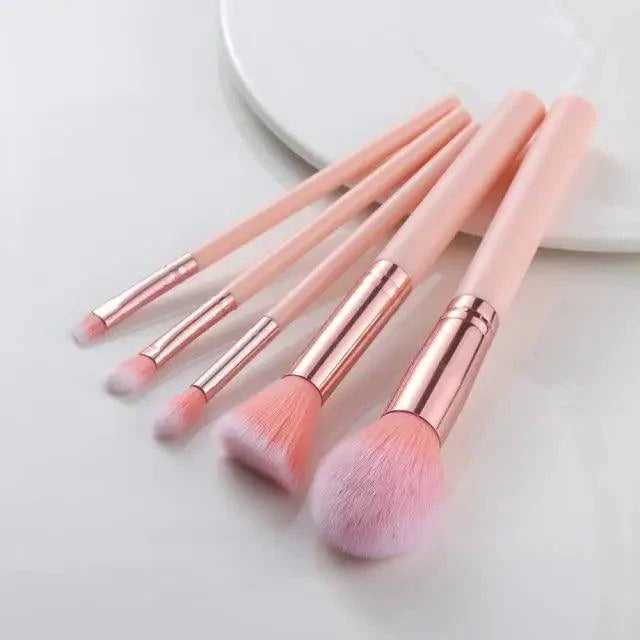 Vintage Style 5/10/15Pcs Makeup Brushes Set Powder Eye Shadow Foundation Blush Blending Make Up Brush Beauty Cosmetic Kit Tools