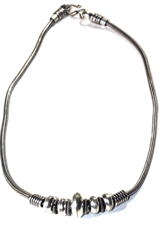 Warrior Tribal Necklace For Men Stainless Steel Beads