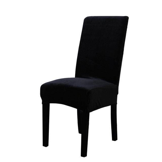 Washable Elastic Seat Parsons Chair Covers Thick Chair Cover Washable Elastic Winter Warm Chair Protector Case Kitchen Restaurant  Washable Spandex Kitchen Chair Covers for Dining Room Christmas Decoration Holiday Party