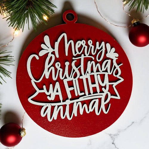Décoration de Noël Joyeux Noël Sale Bête en Bois 3D 12 Couleurs