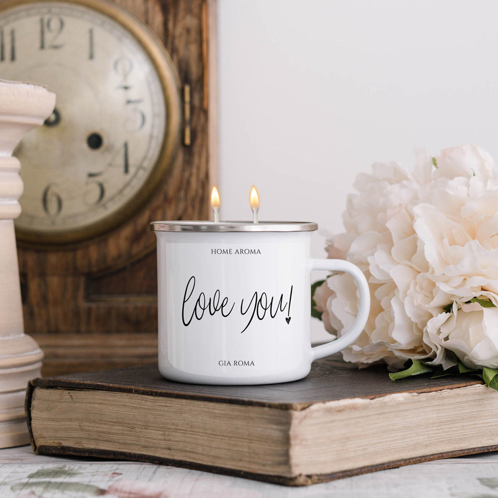 16oz Reusable Metal Candle Mug Scented Soy Candle Gift