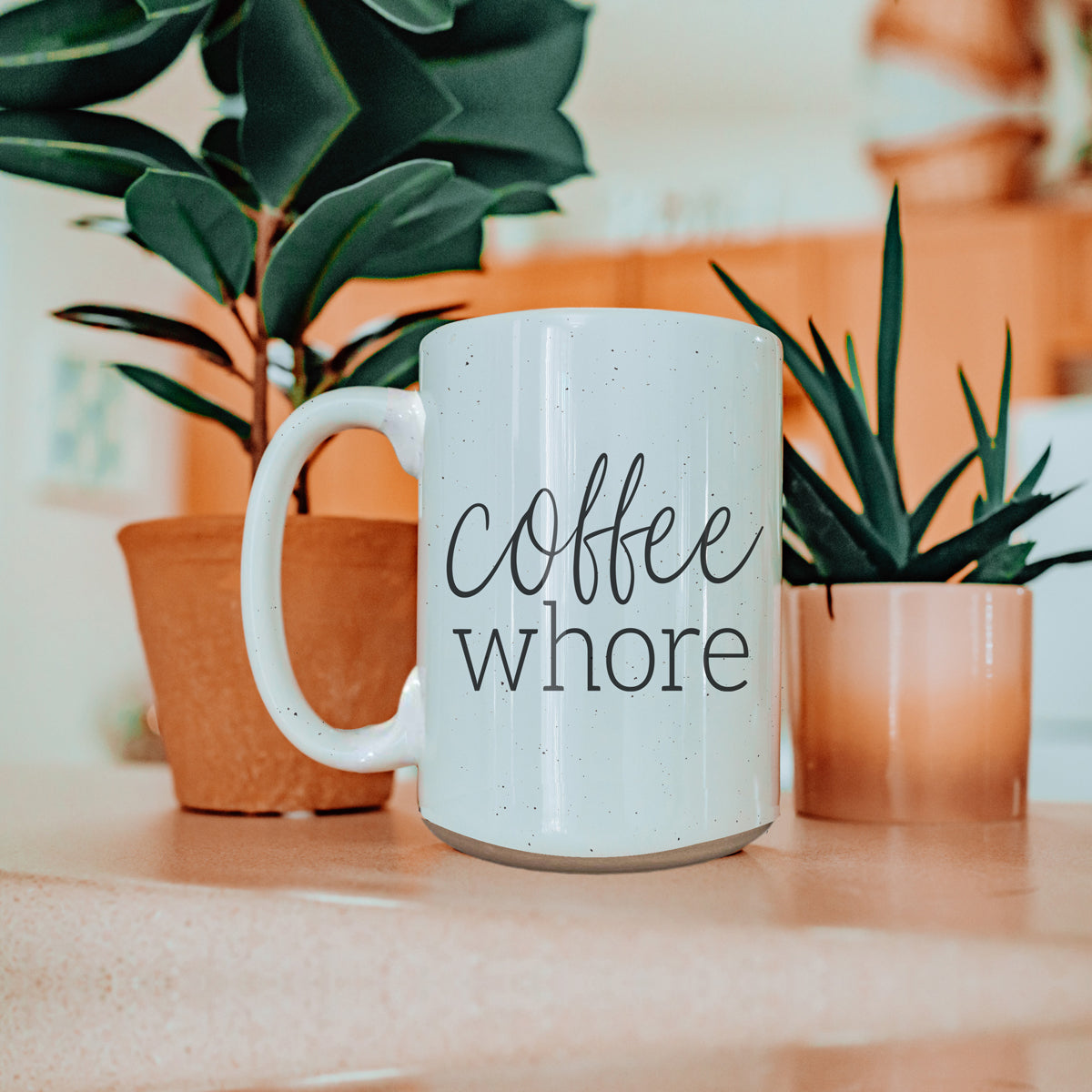 Coffee Whore 16oz Ceramic Coffee Mug - Large Funny Sass Morning Gift