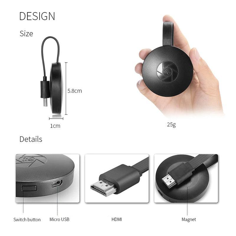 WiFi Wireless Dongle TV Stick HDMI Compatible HD 1080P Wireless TV Cast Display WiFi Display Dongle Receiver For Mobile Phones Cast To TV
