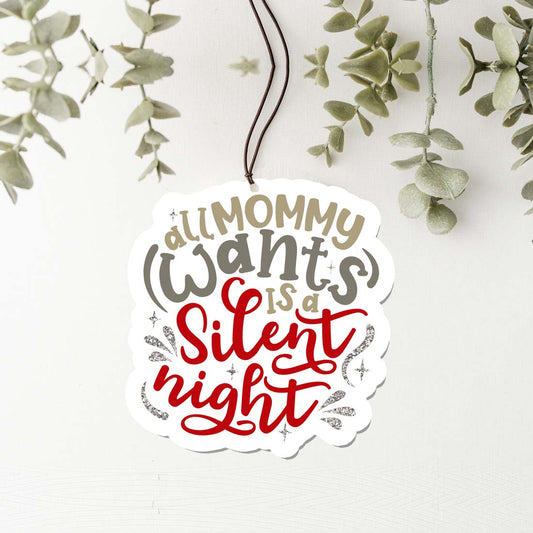 Silent Night Désodorisant Suspendu Parfum de Fêtes Ornement Voiture Maison Pin Épices d'Hiver