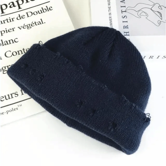 Winter Hat Women Knitted Fashion Warm Thick Hat Autumn Hip Hop Hole Beanies Unisex Basic Cap For Both Men Women Knitted Beanies Fashion Warm Hat