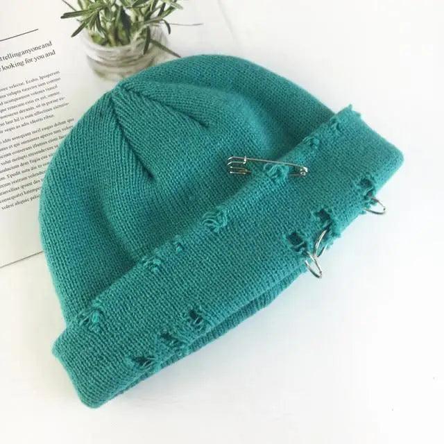 Winter Hat Women Knitted Fashion Warm Thick Hat Autumn Hip Hop Hole Beanies Unisex Basic Cap For Both Men Women Knitted Beanies Fashion Warm Hat