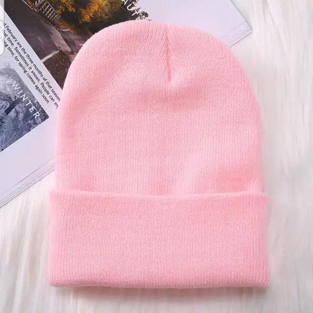 Winter Hats For Men Woman New Beanies Knitted Solid Cute Hat Girls Autumn Female Beanie Caps Warmer Stylish Ladies Casual Cap Outdoor Winter Adult Neutral Warm Hats Candy Color Knitted Woolen Hat for Women Men