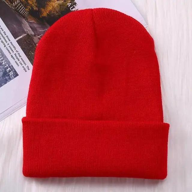 Winter Hats For Men Woman New Beanies Knitted Solid Cute Hat Girls Autumn Female Beanie Caps Warmer Stylish Ladies Casual Cap Outdoor Winter Adult Neutral Warm Hats Candy Color Knitted Woolen Hat for Women Men