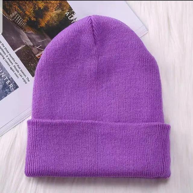 Winter Hats For Men Woman New Beanies Knitted Solid Cute Hat Girls Autumn Female Beanie Caps Warmer Stylish Ladies Casual Cap Outdoor Winter Adult Neutral Warm Hats Candy Color Knitted Woolen Hat for Women Men