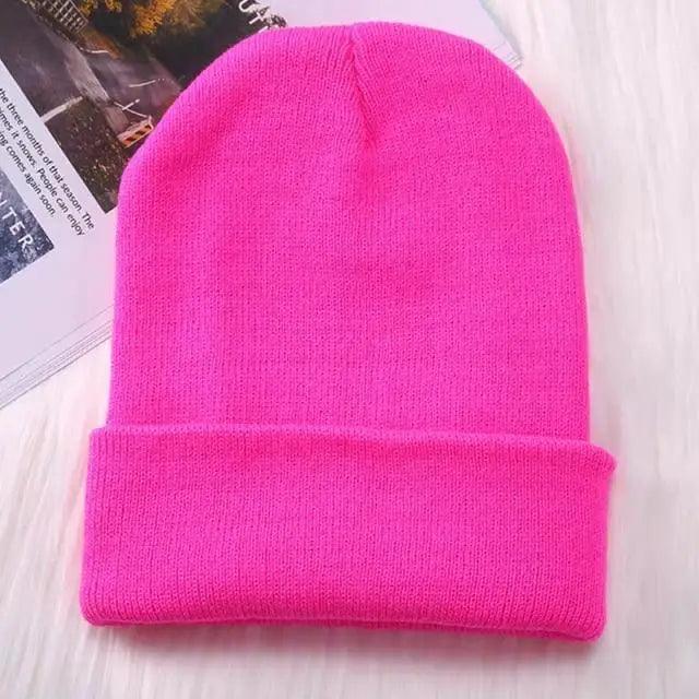 Winter Hats For Men Woman New Beanies Knitted Solid Cute Hat Girls Autumn Female Beanie Caps Warmer Stylish Ladies Casual Cap Outdoor Winter Adult Neutral Warm Hats Candy Color Knitted Woolen Hat for Women Men