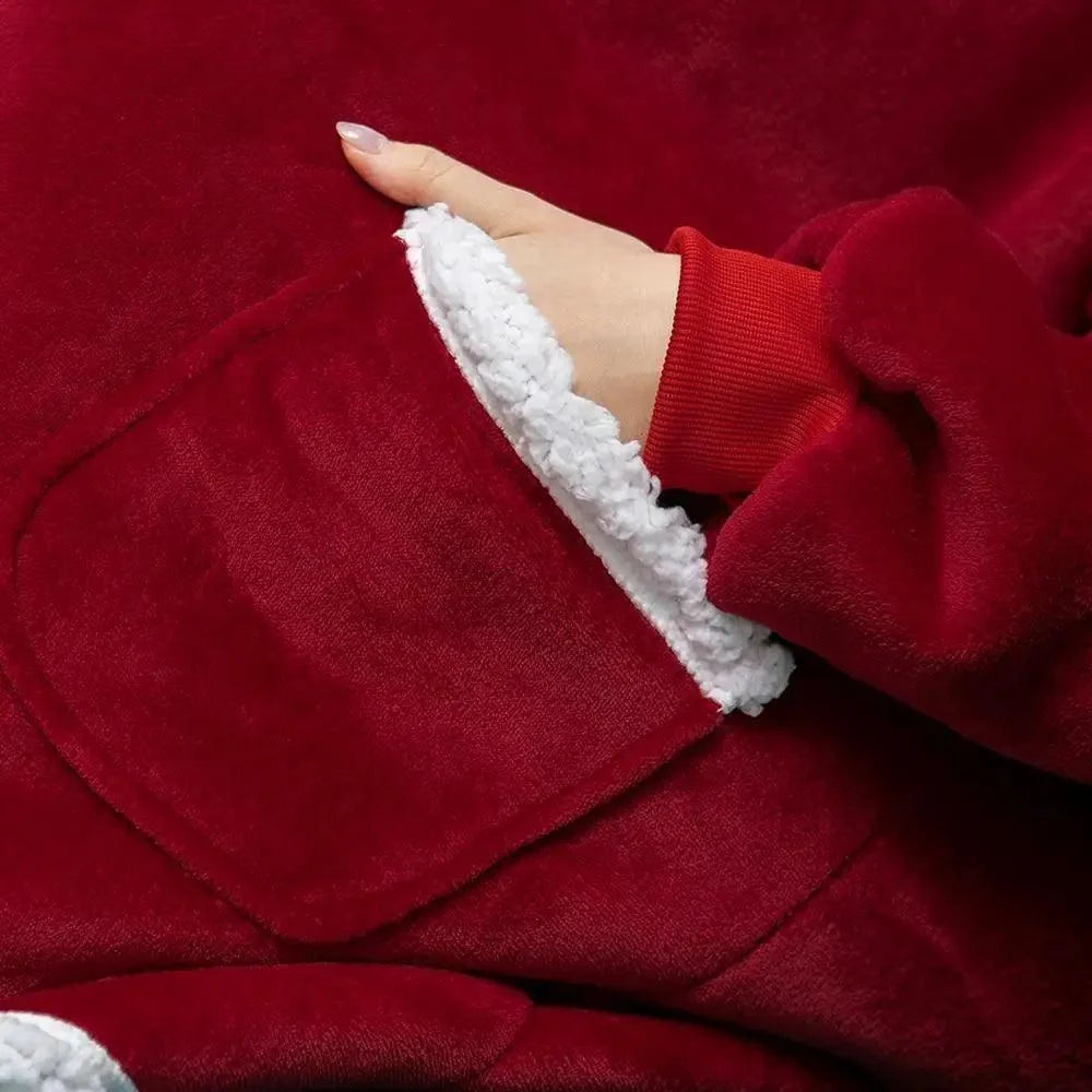 Winter Oversized Wearable Blanket Women Hoodies Sweatshirt TV Blanket With Sleeves Pullover Warm Soft Unisex Hoody Comfortable Sweatshirts For Autumn