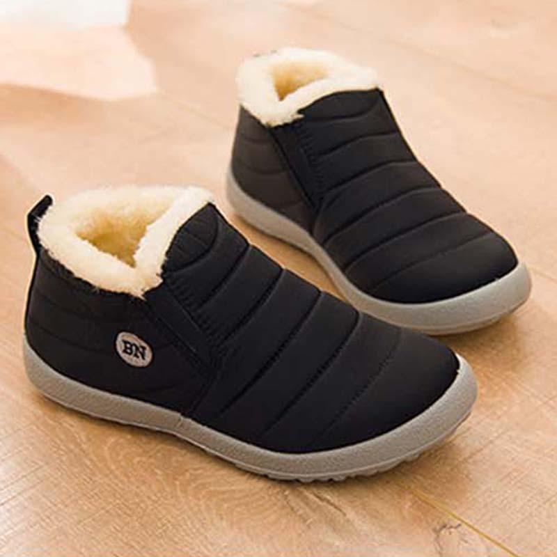 Chaussures d'hiver imperméables pour hommes, baskets de mode, chaussures de travail chaudes d'extérieur pour hommes, chaussures confortables, chaudes, décontractées, à enfiler, pour la marche en extérieur, imperméables et douces
