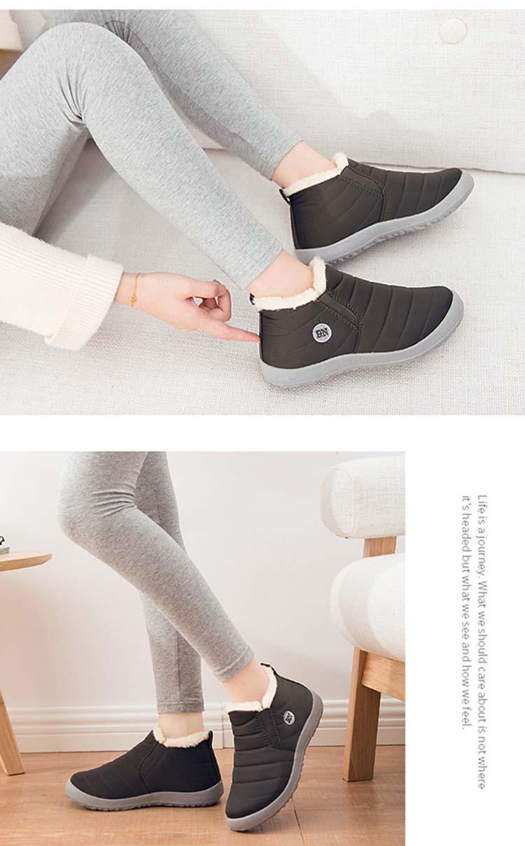 Chaussures d'hiver imperméables pour hommes, baskets de mode, chaussures de travail chaudes d'extérieur pour hommes, chaussures confortables, chaudes, décontractées, à enfiler, pour la marche en extérieur, imperméables et douces