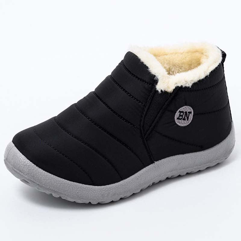 Chaussures d'hiver imperméables pour hommes, baskets de mode, chaussures de travail chaudes d'extérieur pour hommes, chaussures confortables, chaudes, décontractées, à enfiler, pour la marche en extérieur, imperméables et douces