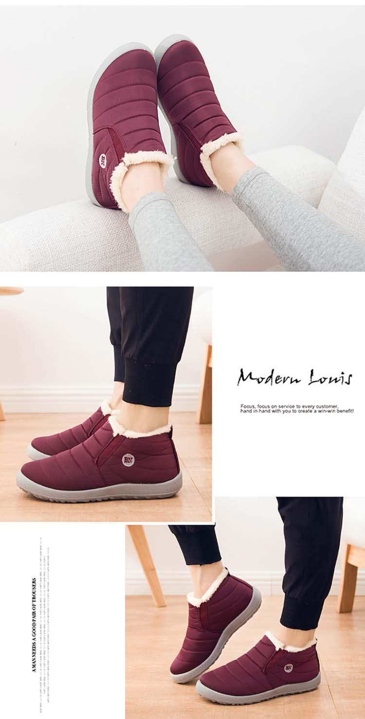 Chaussures d'hiver imperméables pour hommes, baskets de mode, chaussures de travail chaudes d'extérieur pour hommes, chaussures confortables, chaudes, décontractées, à enfiler, pour la marche en extérieur, imperméables et douces