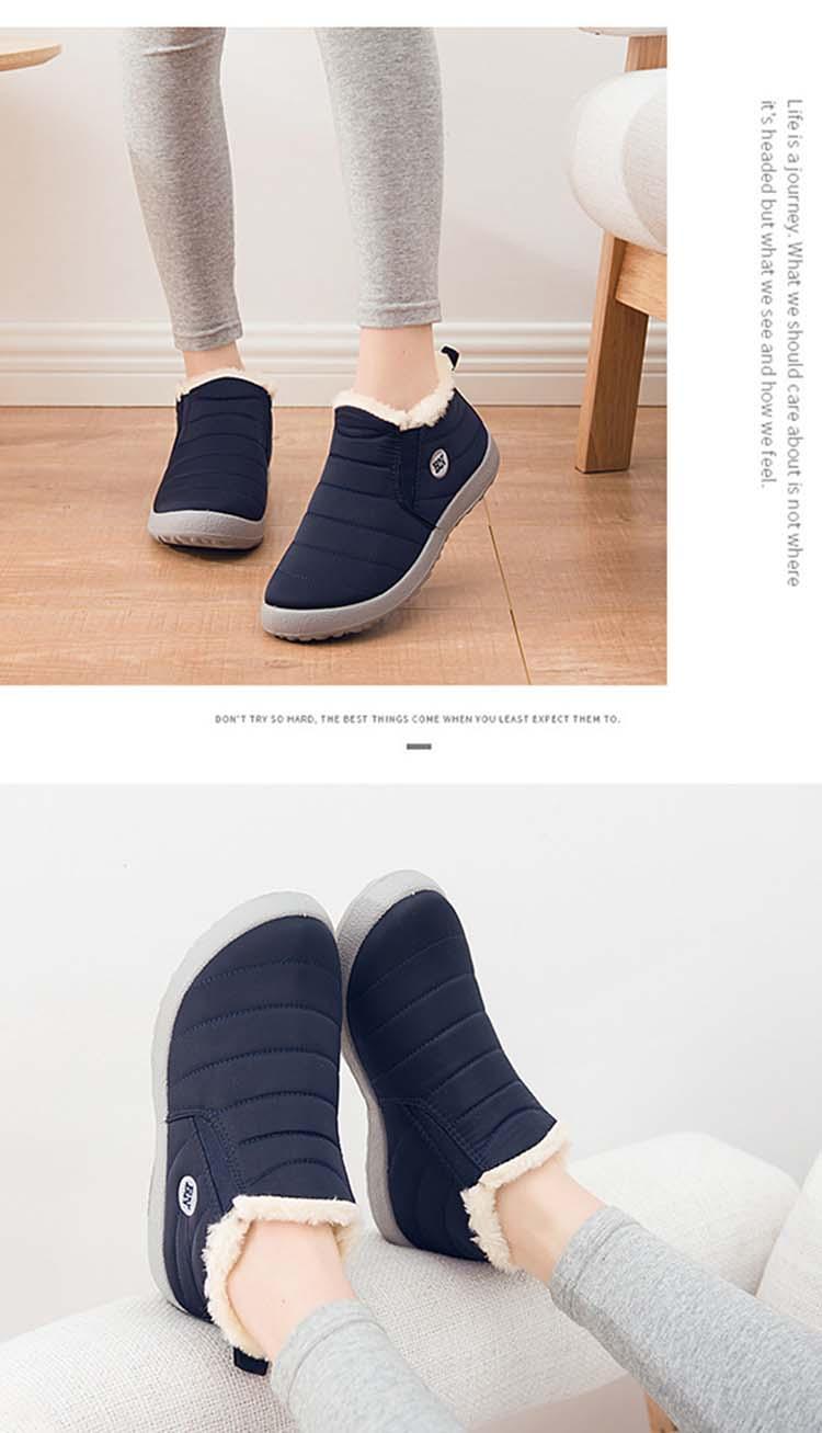 Chaussures d'hiver imperméables pour hommes, baskets de mode, chaussures de travail chaudes d'extérieur pour hommes, chaussures confortables, chaudes, décontractées, à enfiler, pour la marche en extérieur, imperméables et douces