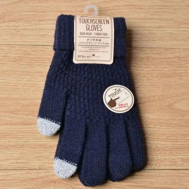 Women New Wool Knitted Gloves Winter Warm Thick Touch Screen Gloves Solid Mittens For Women For Winter Gloves Winter Touch Screen Gloves for Women and Men