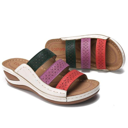 Women Sandals Fashion Shoes Summer Shoes With Heels Flip Flops Women Beach Casual Shoes Comfort Slip On Sandal Vintage Casual Summer Open Toe Low Heel Slipper Flat Shoes
